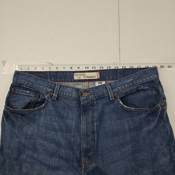 Levi's 559 Relaxed Straight Jeans Mens‎ 38x32 Blue Denim Made in Mexico 4566 - Picture 6 of 11